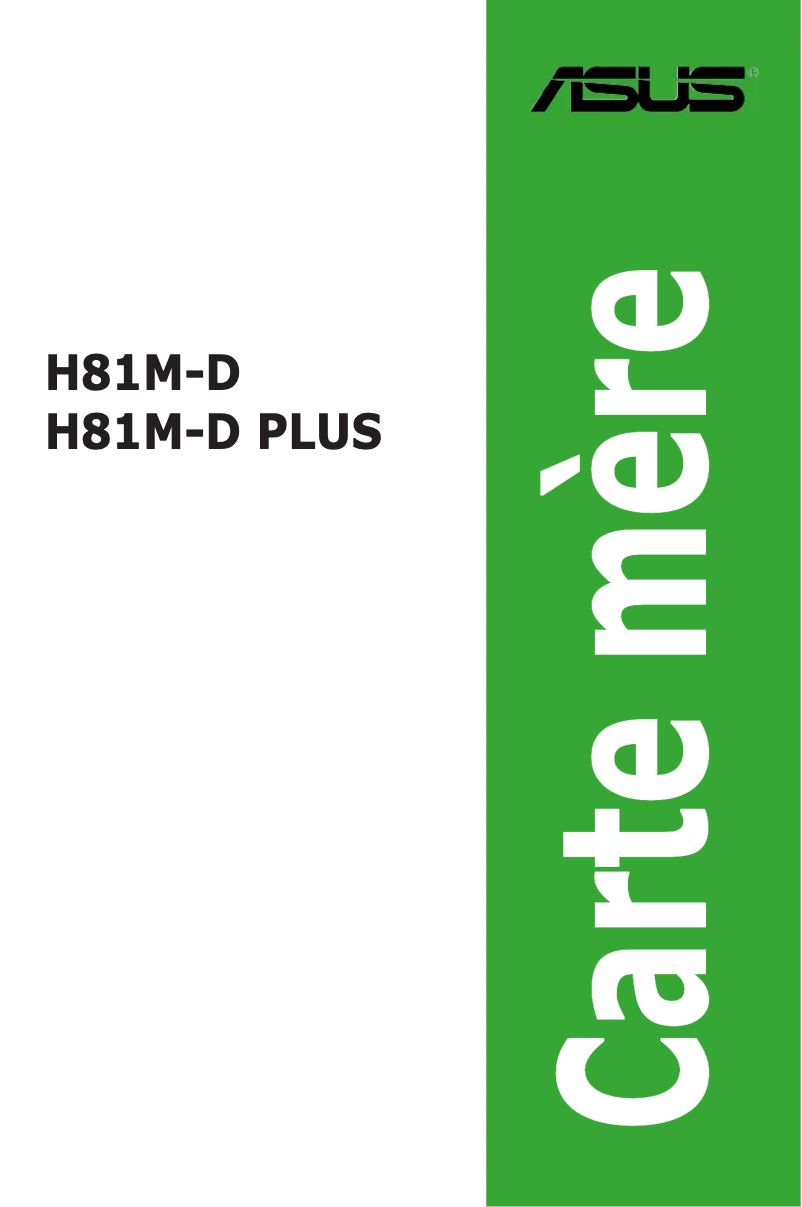 Page 1 de la notice Manuel utilisateur Asus H81M-D