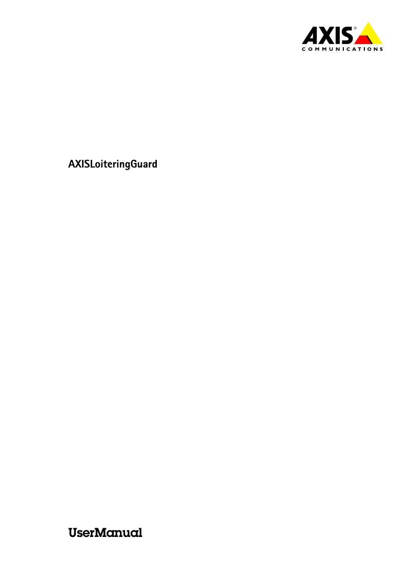 Image de la première page du manuel de l'appareil Loitering Guard