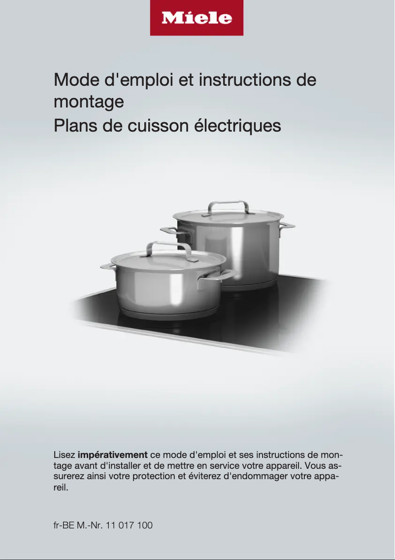 Page n°1 - Manuel utilisateur Miele KM 6521 FR