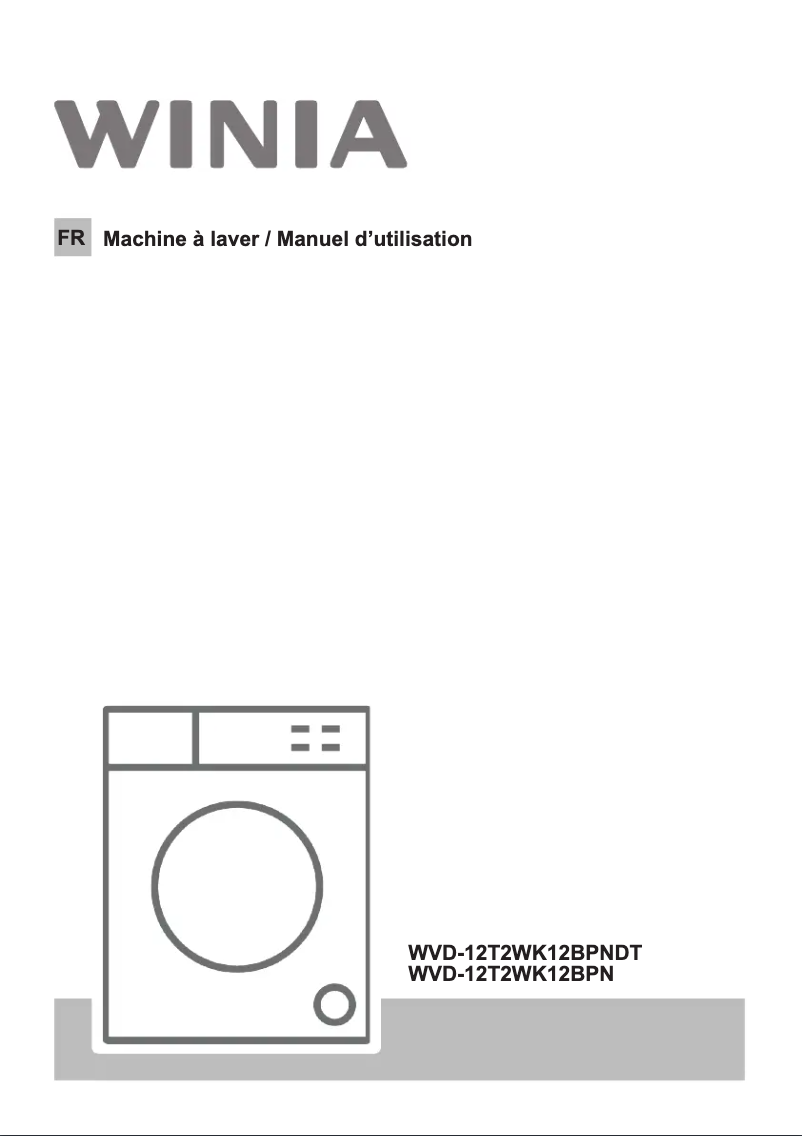 Page 1 de la notice Manuel utilisateur Winia WVD-12T2WK12BPN