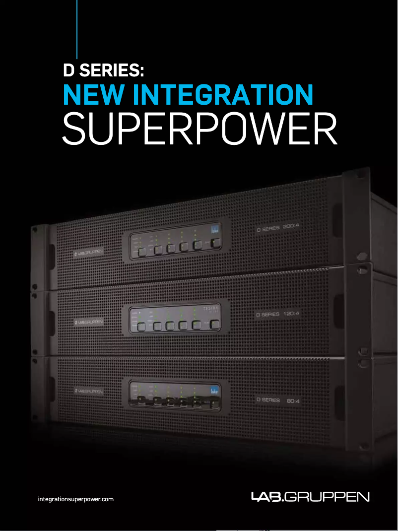 Page 1 de la notice Brochure Lab Gruppen D 200:4L