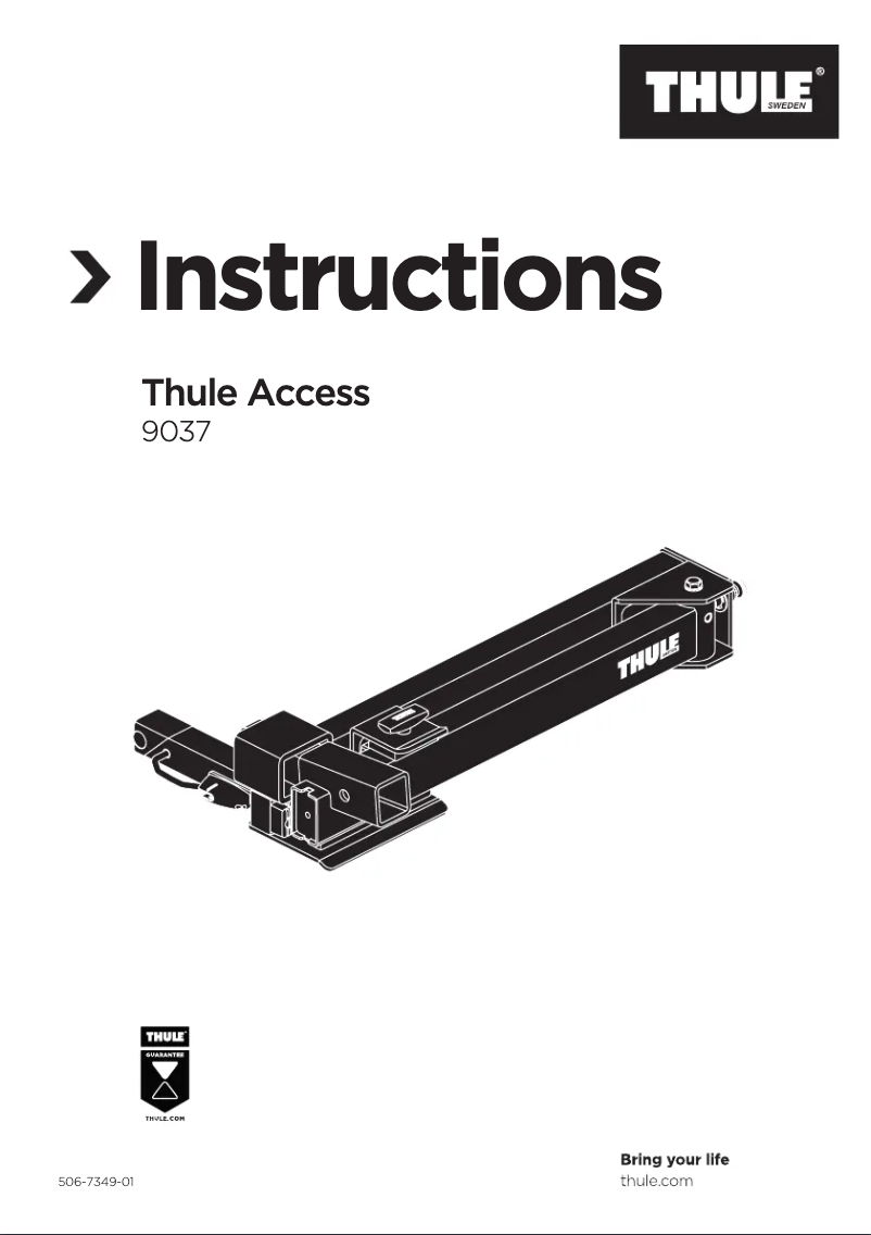 Page 1 of the manual User Manual Thule Access