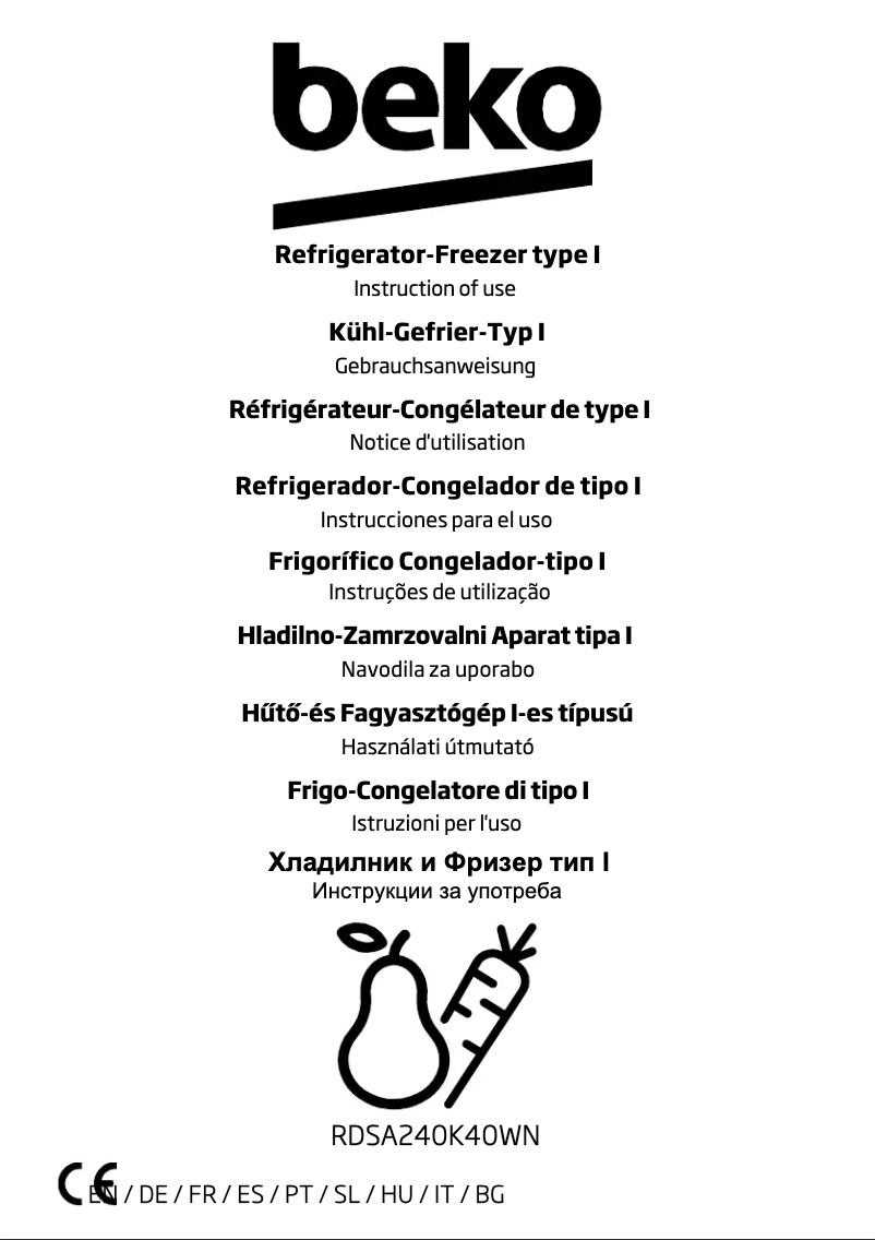 Image de la première page du manuel de l'appareil RDSA240K40WN