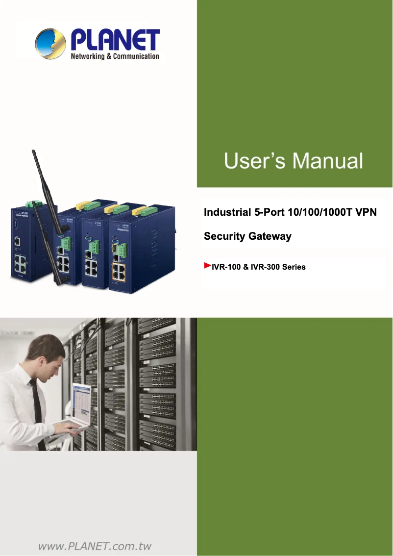 Page 1 de la notice Manuel utilisateur Planet IVR-300W