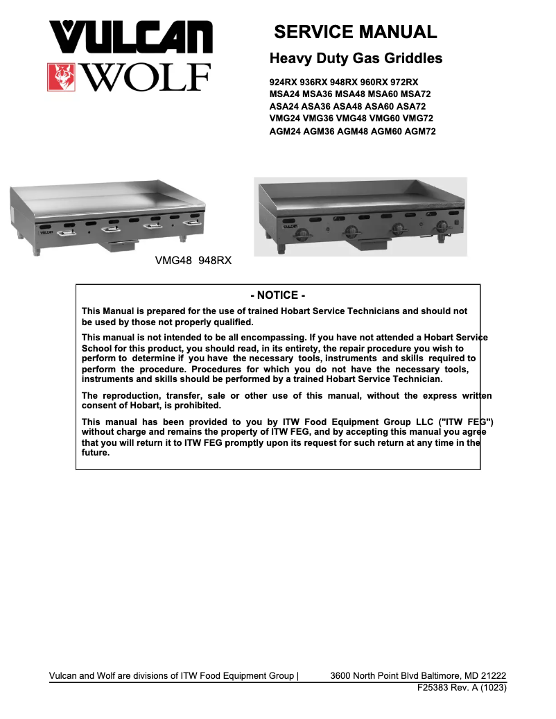 Image de la première page du manuel de l'appareil VMG60