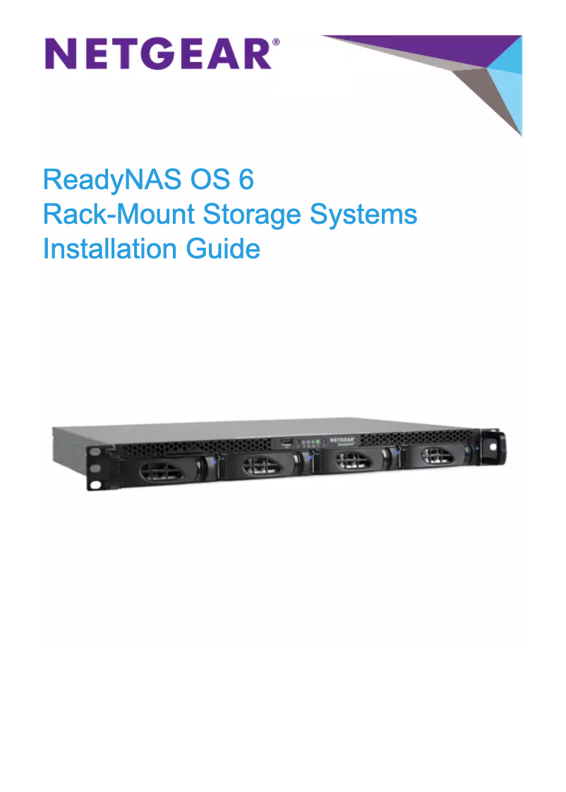 Page 1 de la notice Manuel utilisateur Netgear ReadyNAS RN21241E