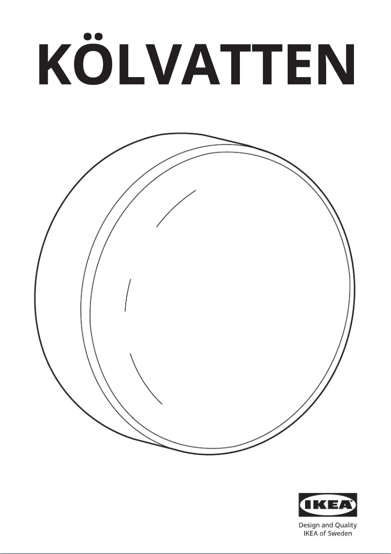 Page 1 de la notice Manuel utilisateur Ikea KÖLVATTEN 805.689.89