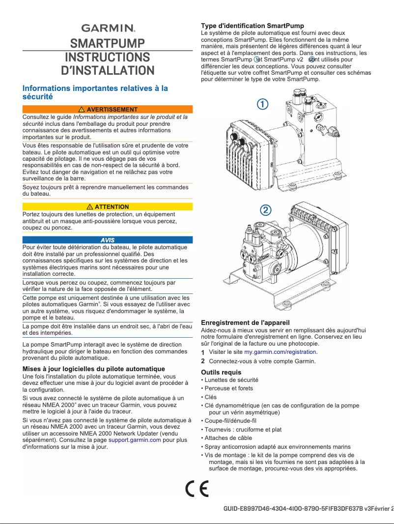 Page n°1 - Manuel utilisateur Garmin GHP SmartPump