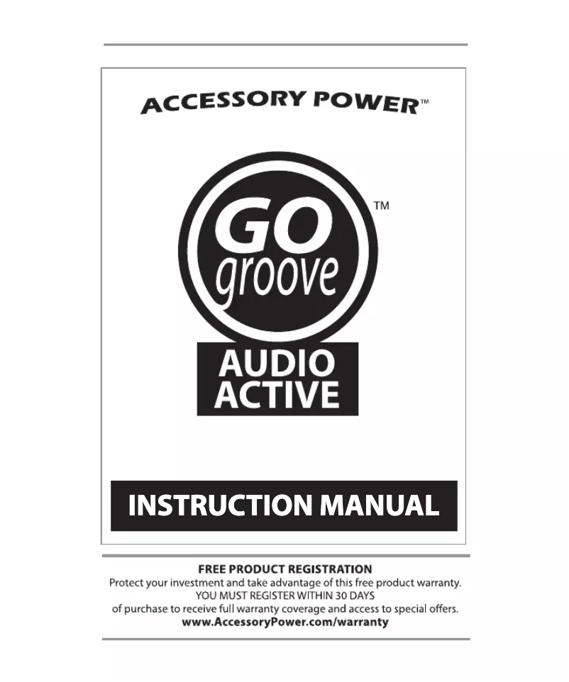 Image de la première page du manuel de l'appareil Audio Active