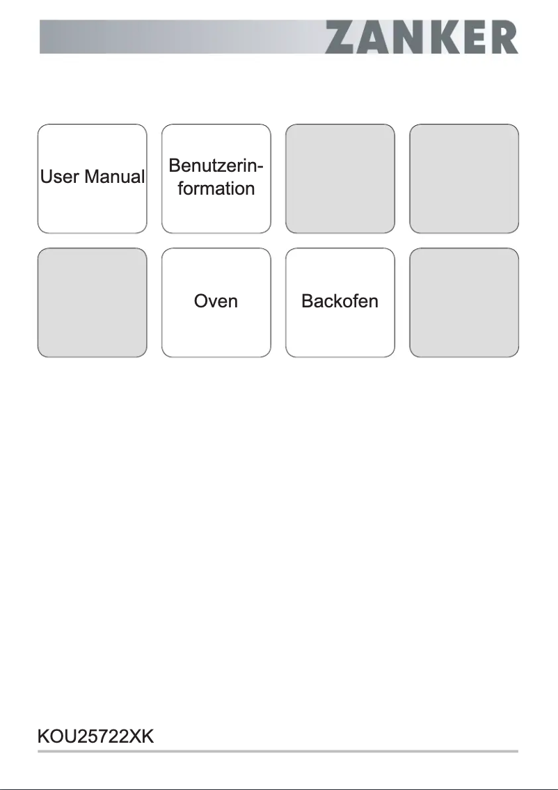 Page n°1 - Manuel utilisateur Zanker KOU25722XK