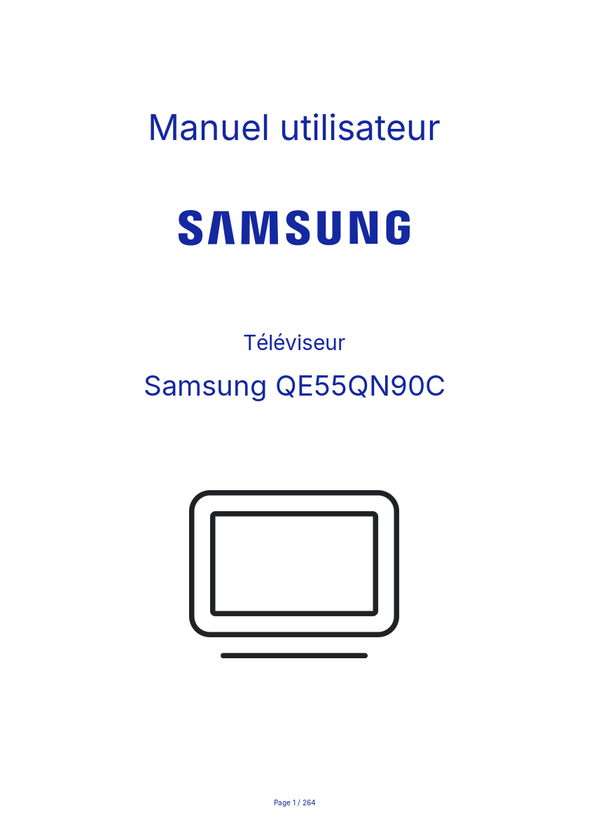Page n°1 - Manuel utilisateur Samsung QE55QN90C
