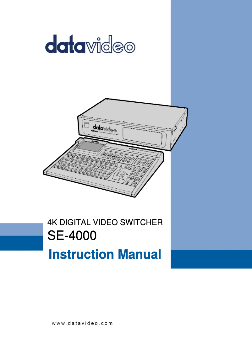 Page 1 de la notice Manuel utilisateur DataVideo SE-4000