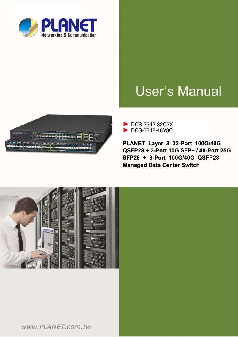 Page n°1 - Manuel utilisateur Planet DCS-7342-32C2X