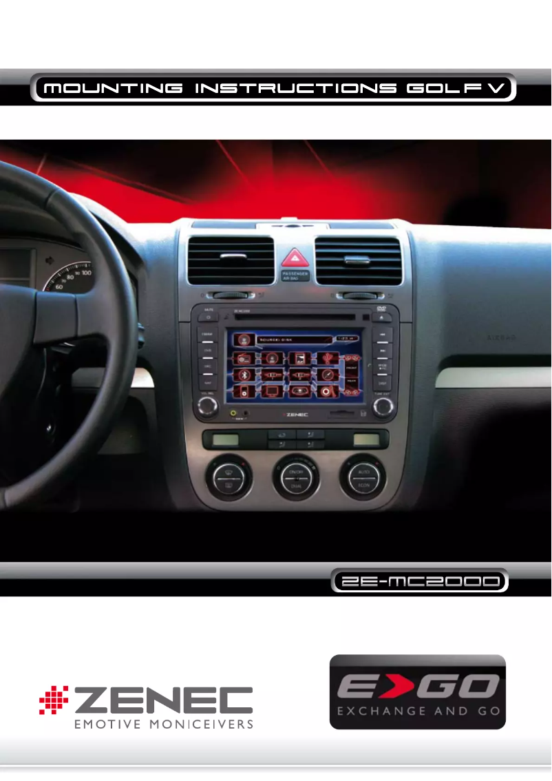 Page n°1 - Manuel utilisateur Zenec ZE-MC2000