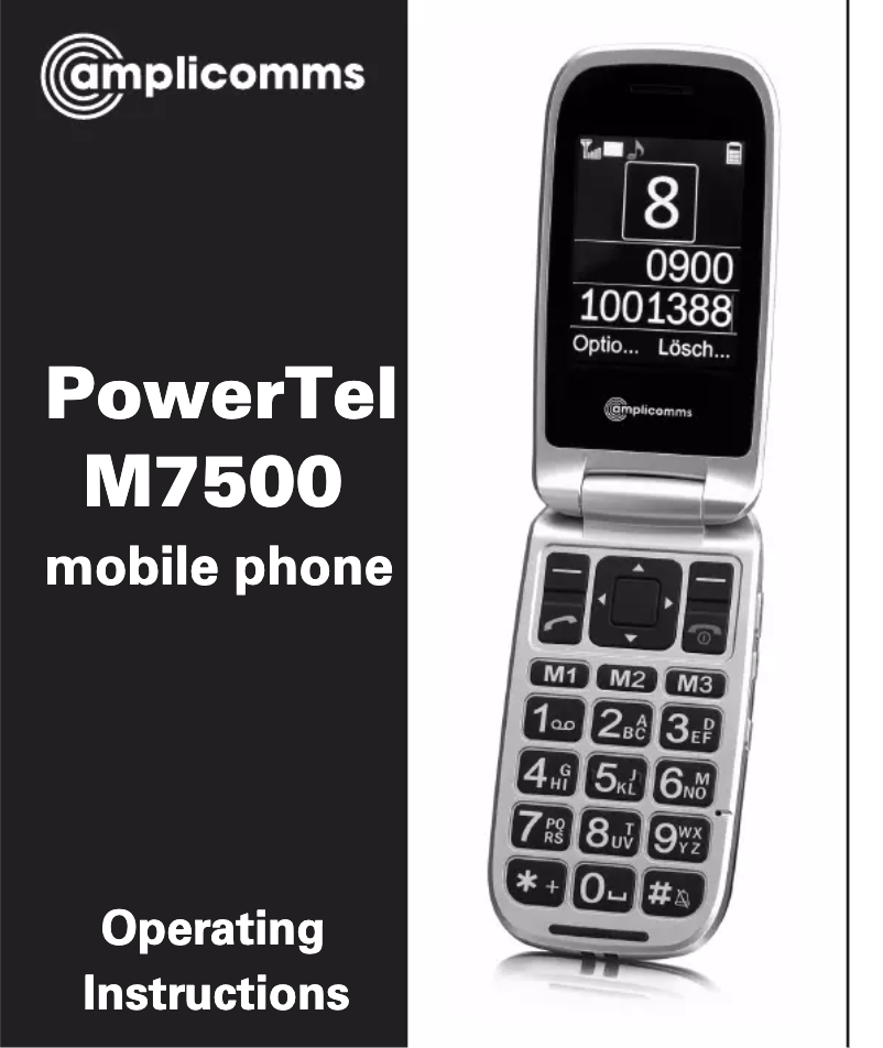 Page n°1 - Manuel utilisateur Amplicomms PowerTel M7500