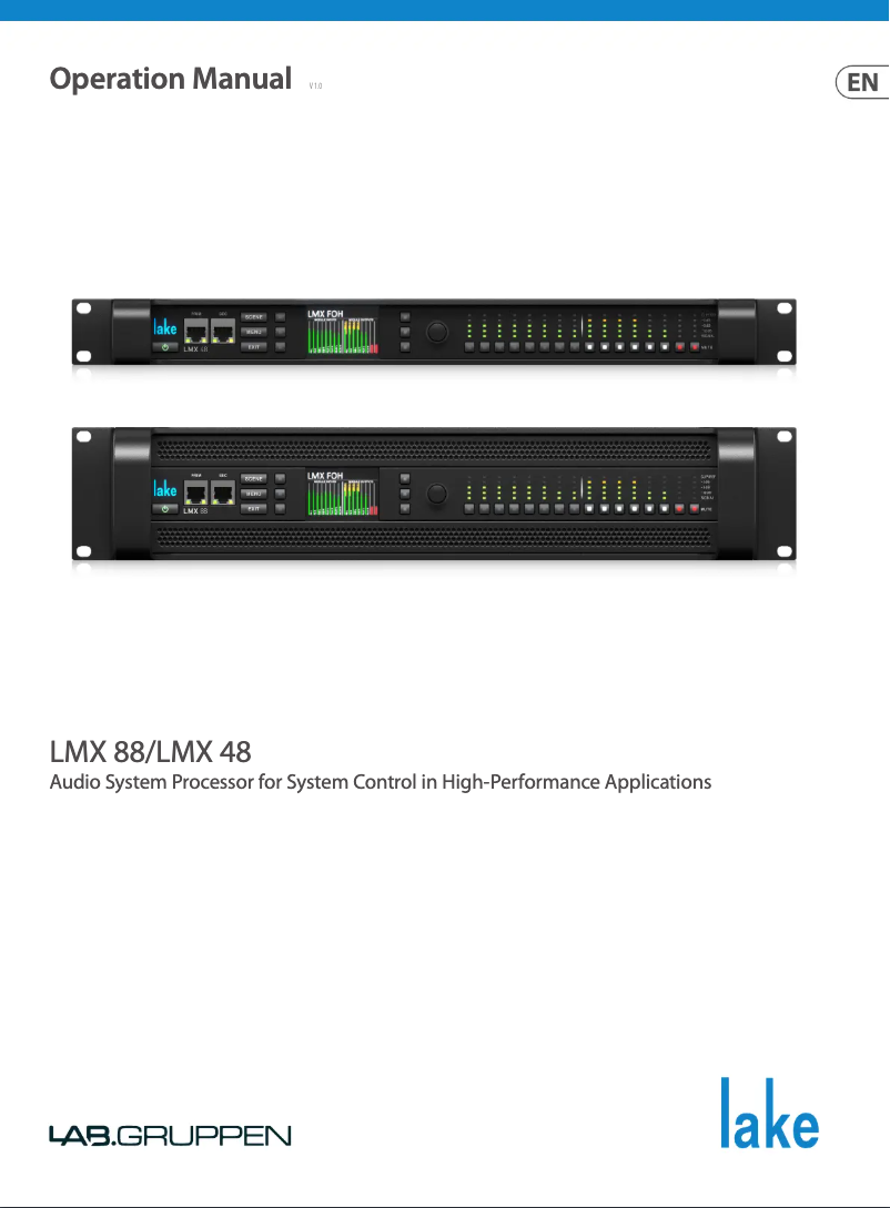 Página 1 del manual Manual de usuario Lab Gruppen LMX 88