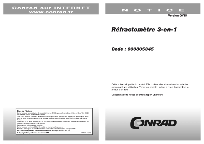 Page 1 de la notice Manuel utilisateur Vigor V2459