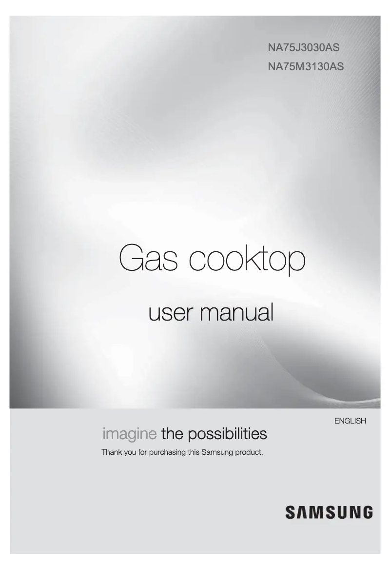 Page 1 de la notice Manuel utilisateur Samsung NA75M3130AS