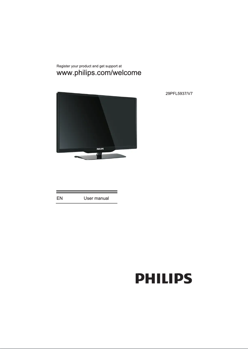 Page 1 de la notice Manuel utilisateur Philips 29PFL5937