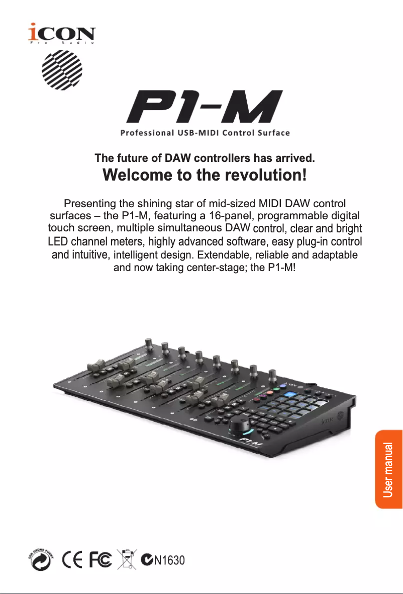 Page 1 de la notice Manuel utilisateur icon P1-M