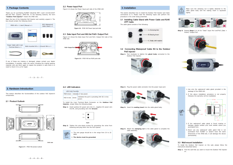 Image de la première page du manuel de l'appareil IPOE-165