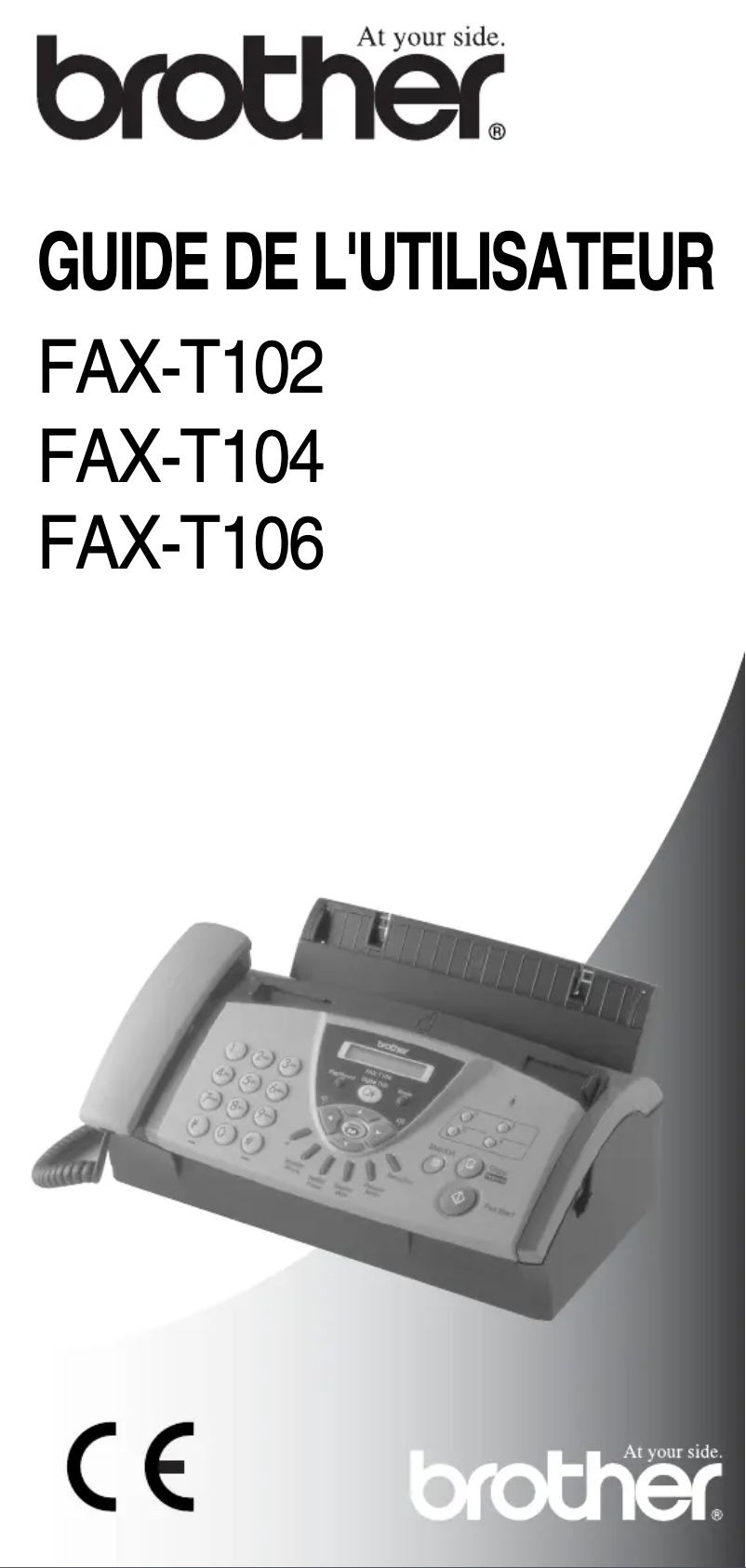 Page n°1 - Manuel utilisateur Brother FAX-T104