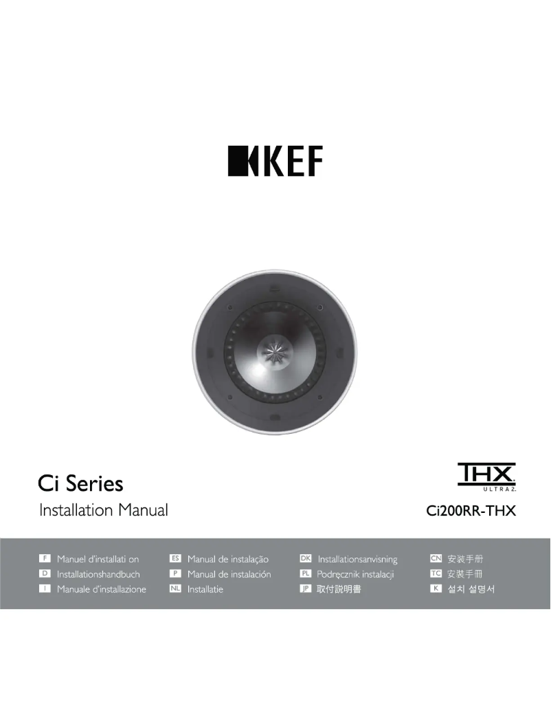Page 1 de la notice Mode d'emploi KEF Ci200RR-THX