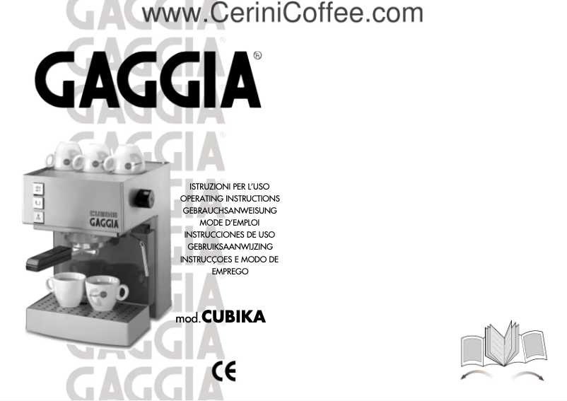 Image de la première page du manuel de l'appareil Saeco Cubika