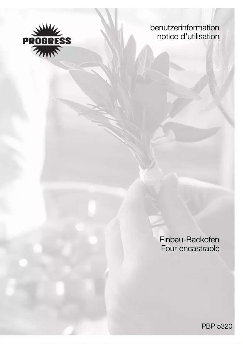 Page 1 de la notice Manuel utilisateur Progress PBP5320X