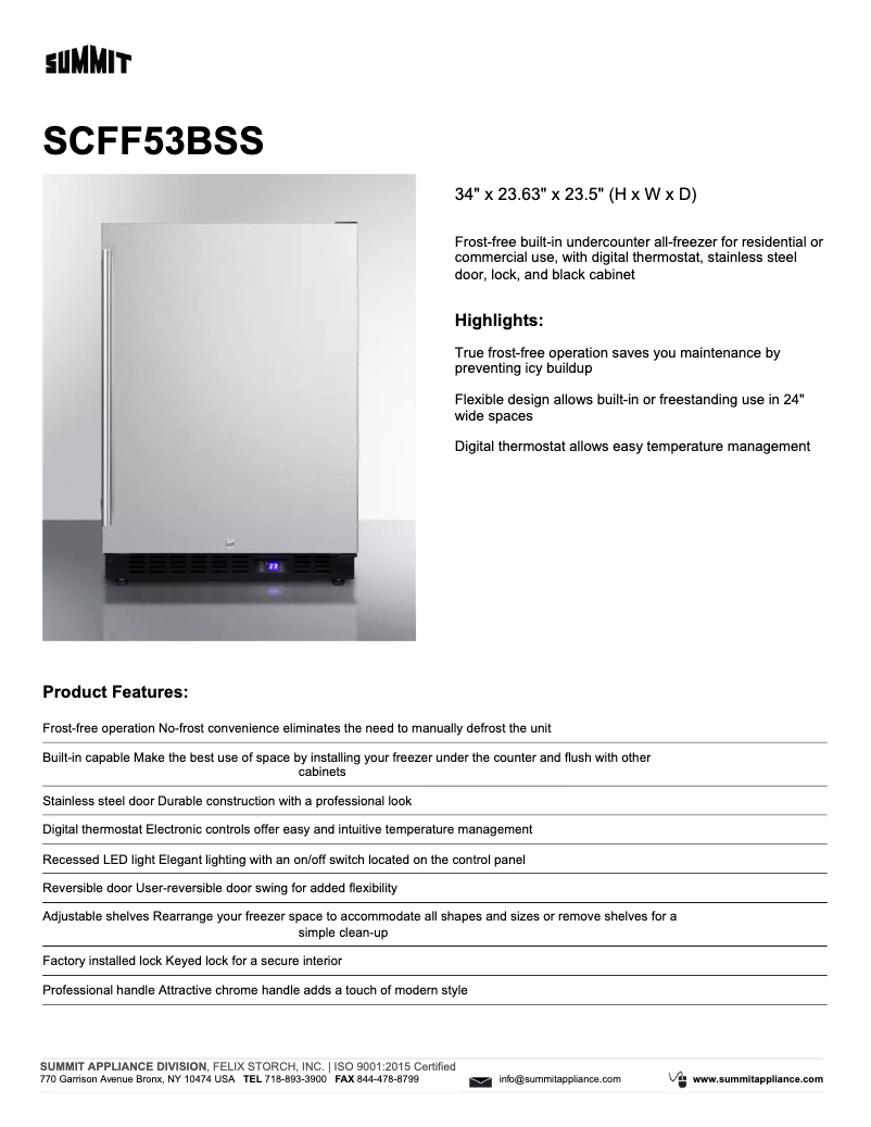 Image de la première page du manuel de l'appareil SCFF53BSS