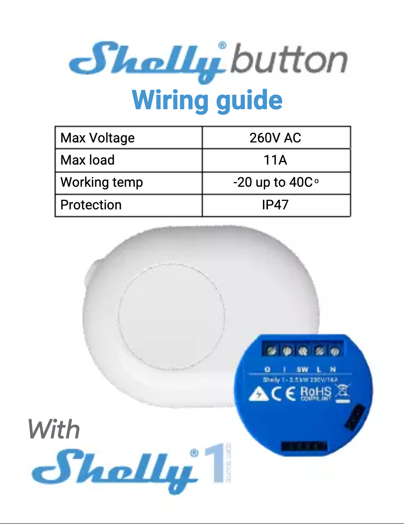 Página 1 del manual Manual de usuario Shelly Button