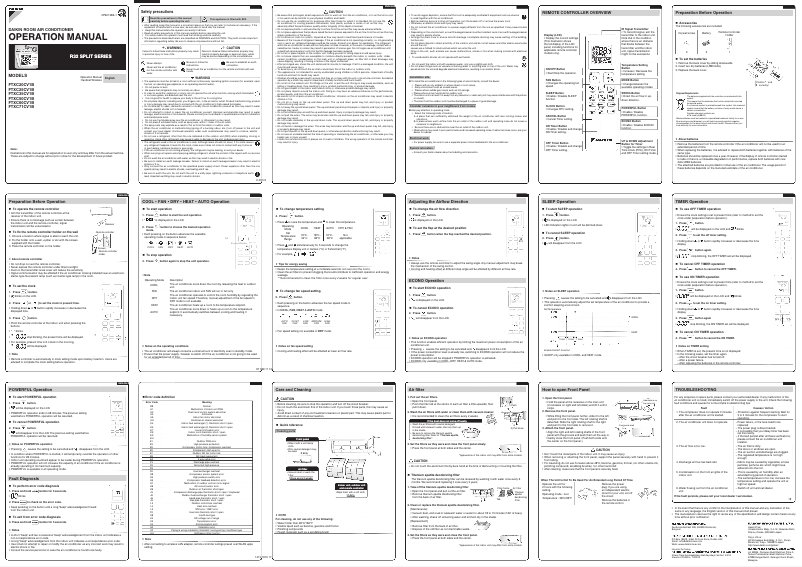 Página 1 del manual Manual de usuario Daikin FTXC71CV1B