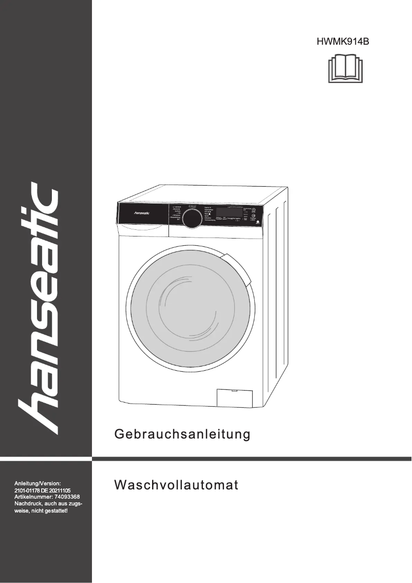 Image de la première page du manuel de l'appareil HWMK914B