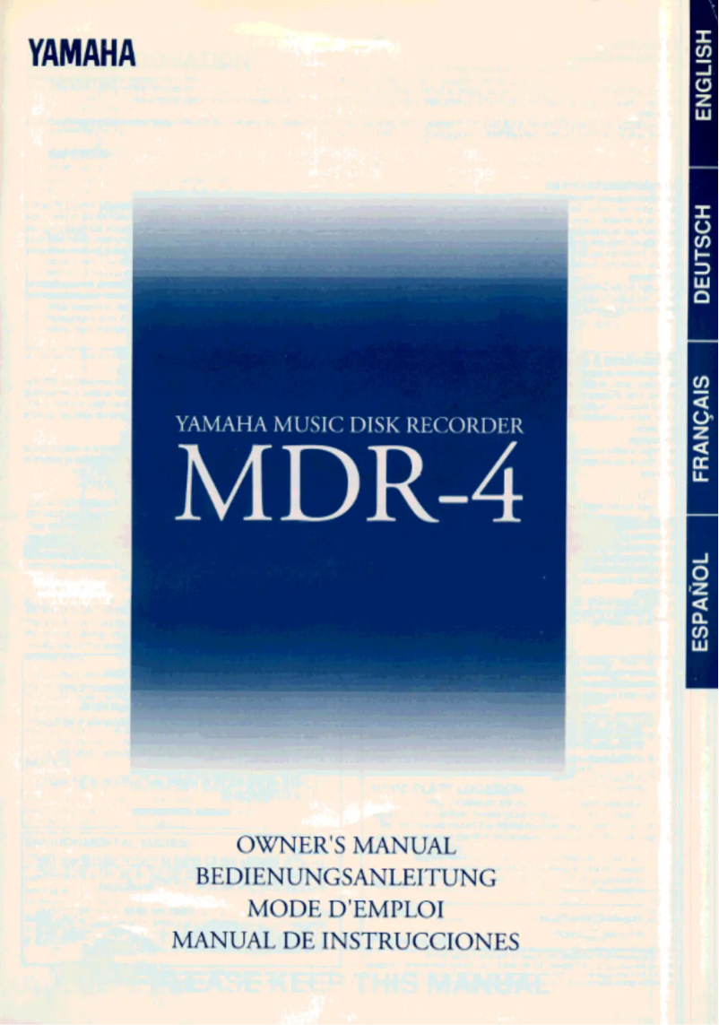 Image de la première page du manuel de l'appareil MDR-4