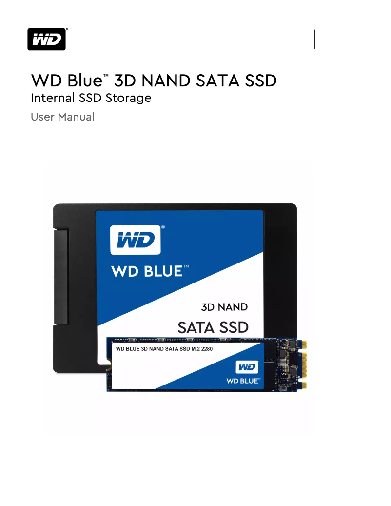 Page 1 de la notice Manuel utilisateur Western Digital Blue 3D NAND SATA