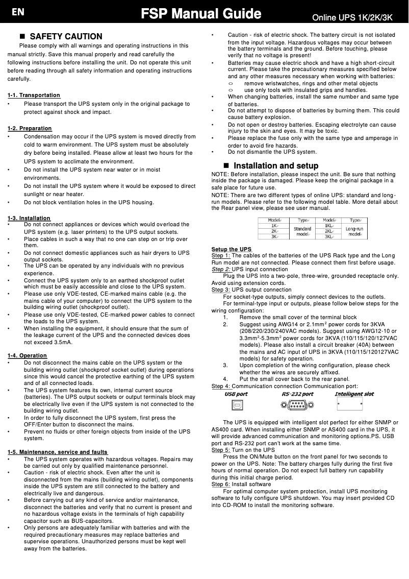 Image de la première page du manuel de l'appareil Champ Rack 1k 1000VA