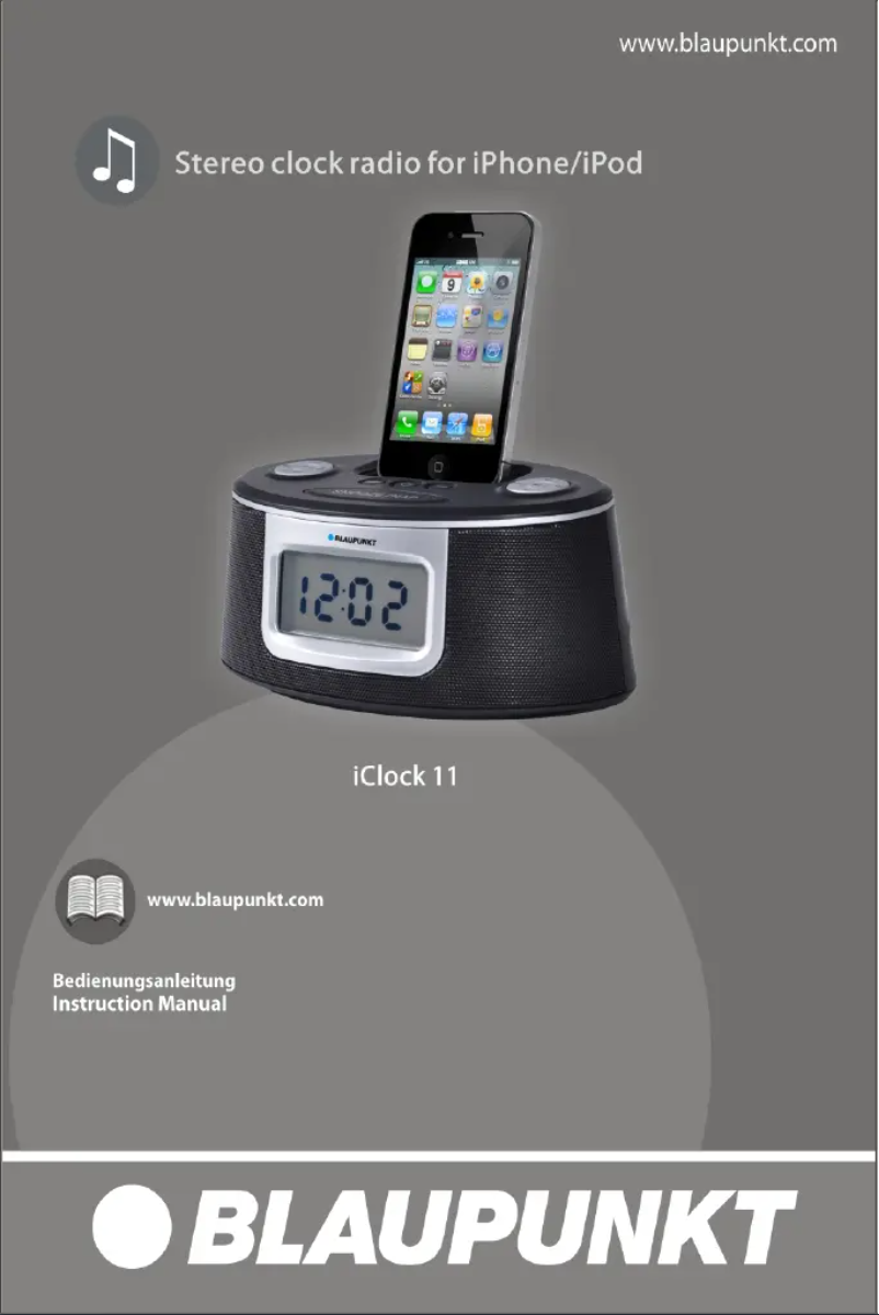 Page n°1 - Manuel utilisateur Blaupunkt iClock 11