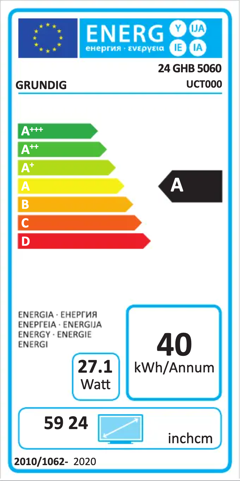 Image de la première page du manuel de l'appareil 24 GHB 5060