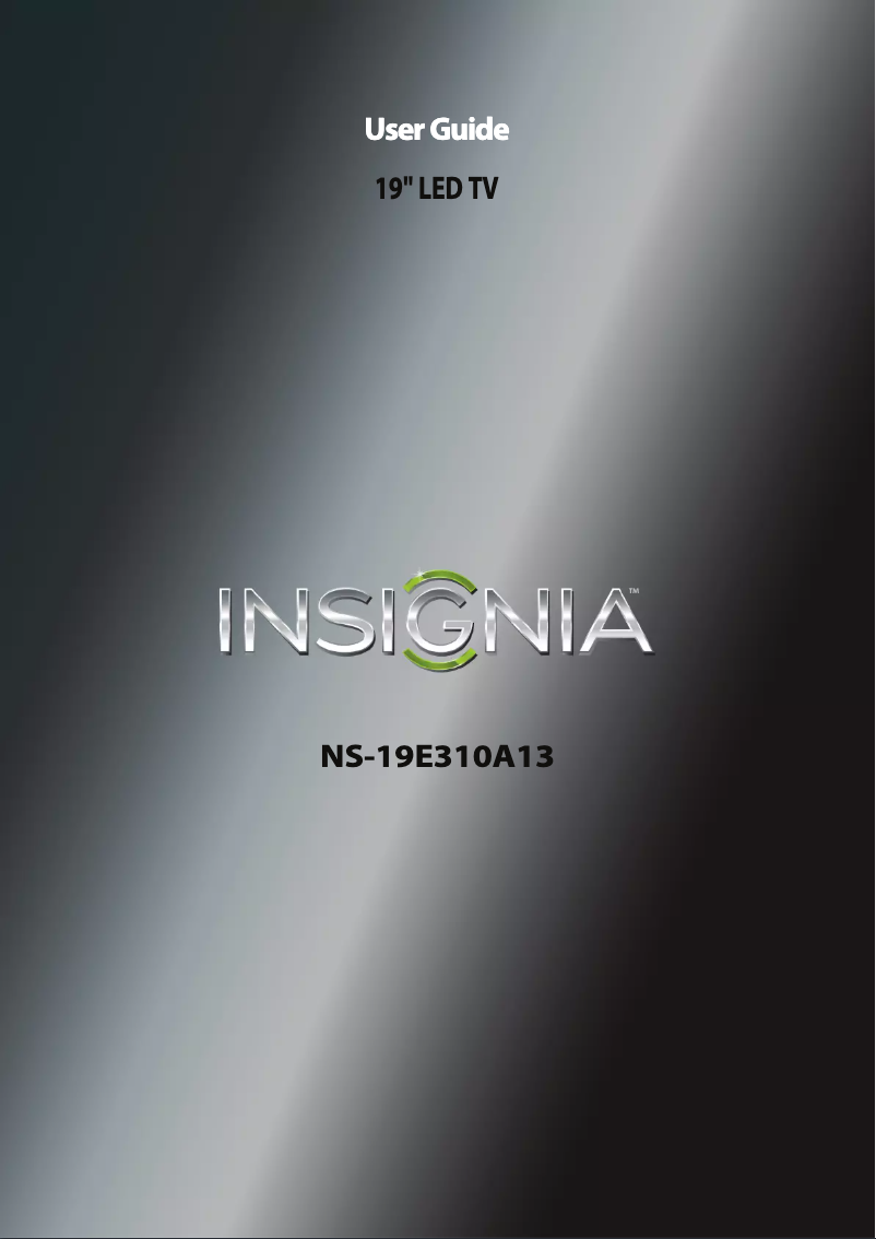 Page n°1 - Manuel utilisateur Insignia NS-19E310A13