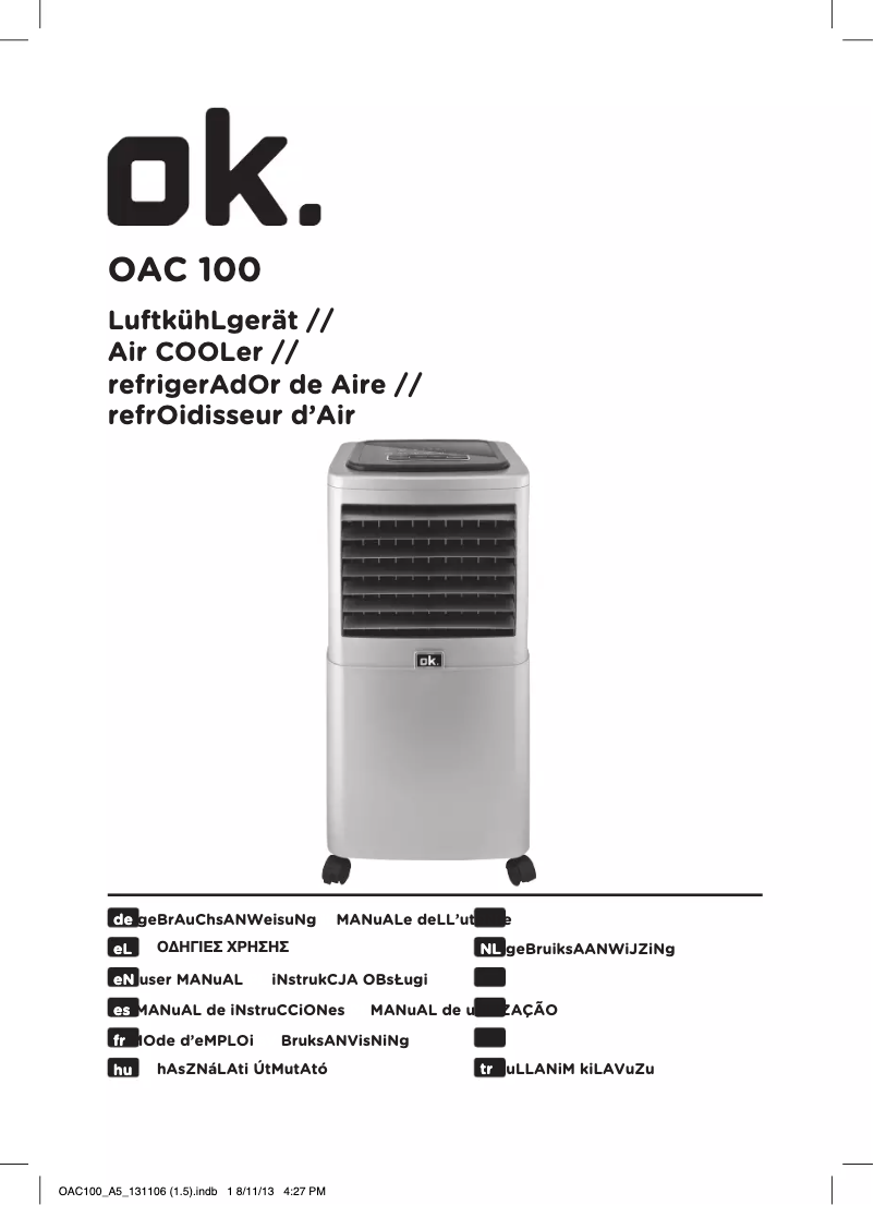 Página 1 del manual Manual de usuario OK OAC 701