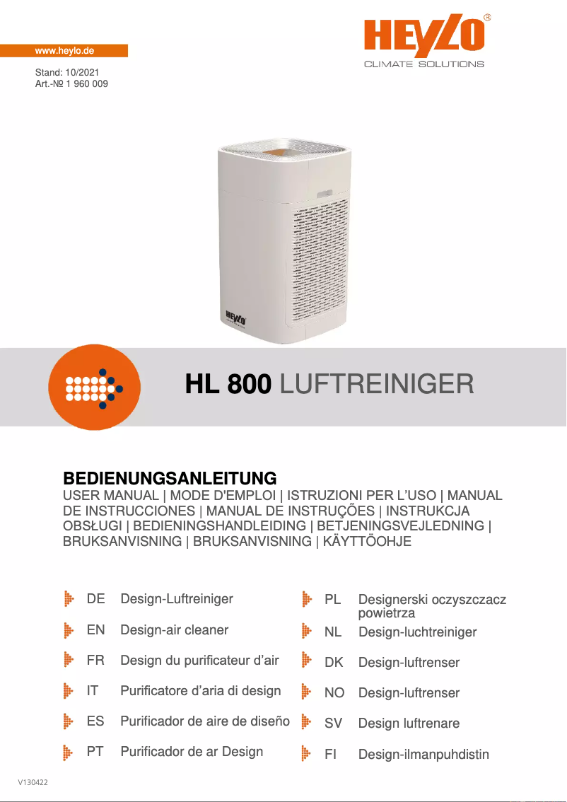 Page 1 de la notice Manuel utilisateur Heylo HL 800 PLUS