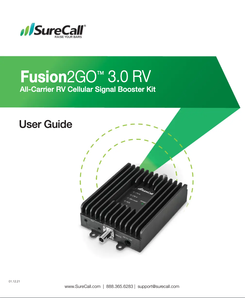 Image de la première page du manuel de l'appareil Fusion2Go 3.0 RV