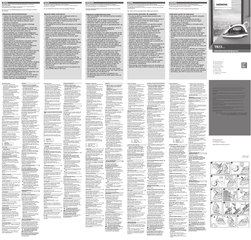 Page n°1 - Manuel utilisateur Siemens TB23600