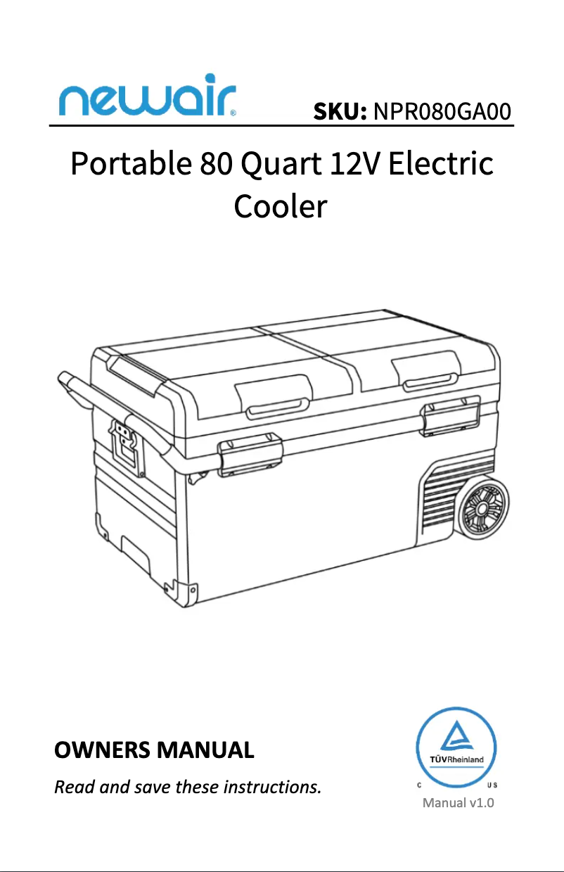 Image de la première page du manuel de l'appareil NPR080GA00