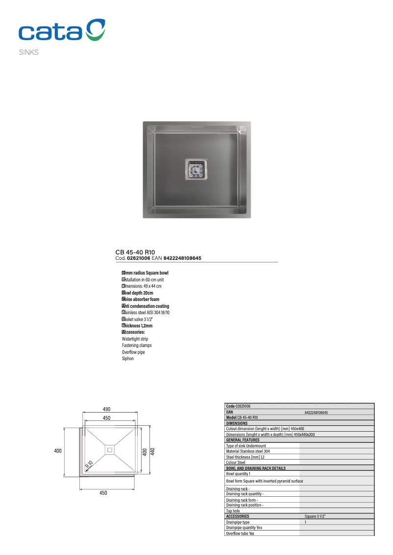 Image de la première page du manuel de l'appareil CB 45-40 R10