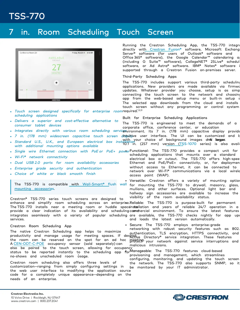 Image de la première page du manuel de l'appareil TSS-770-W-S