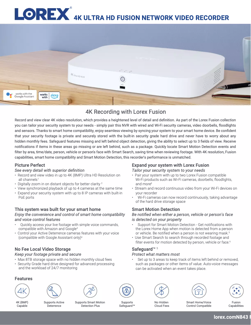 Page n°1 - Fiche technique Lorex YN843A82-8AB4-E