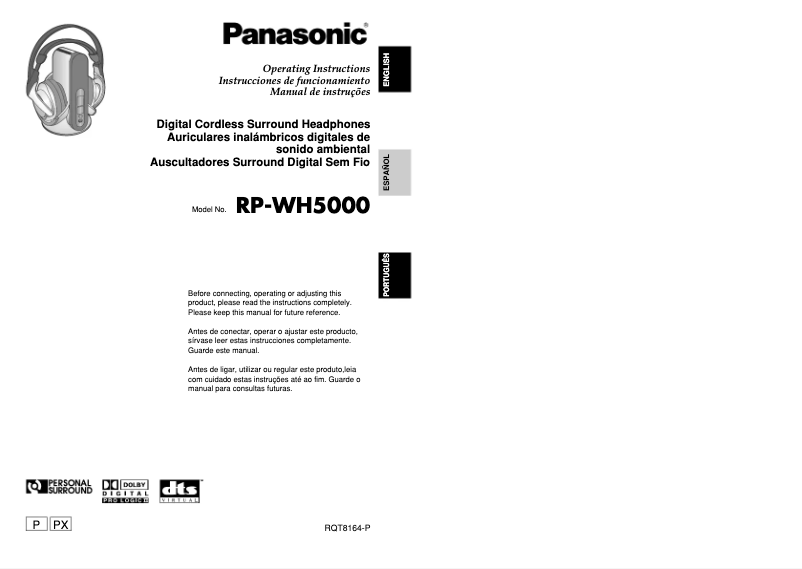 Image de la première page du manuel de l'appareil RP-WH5000