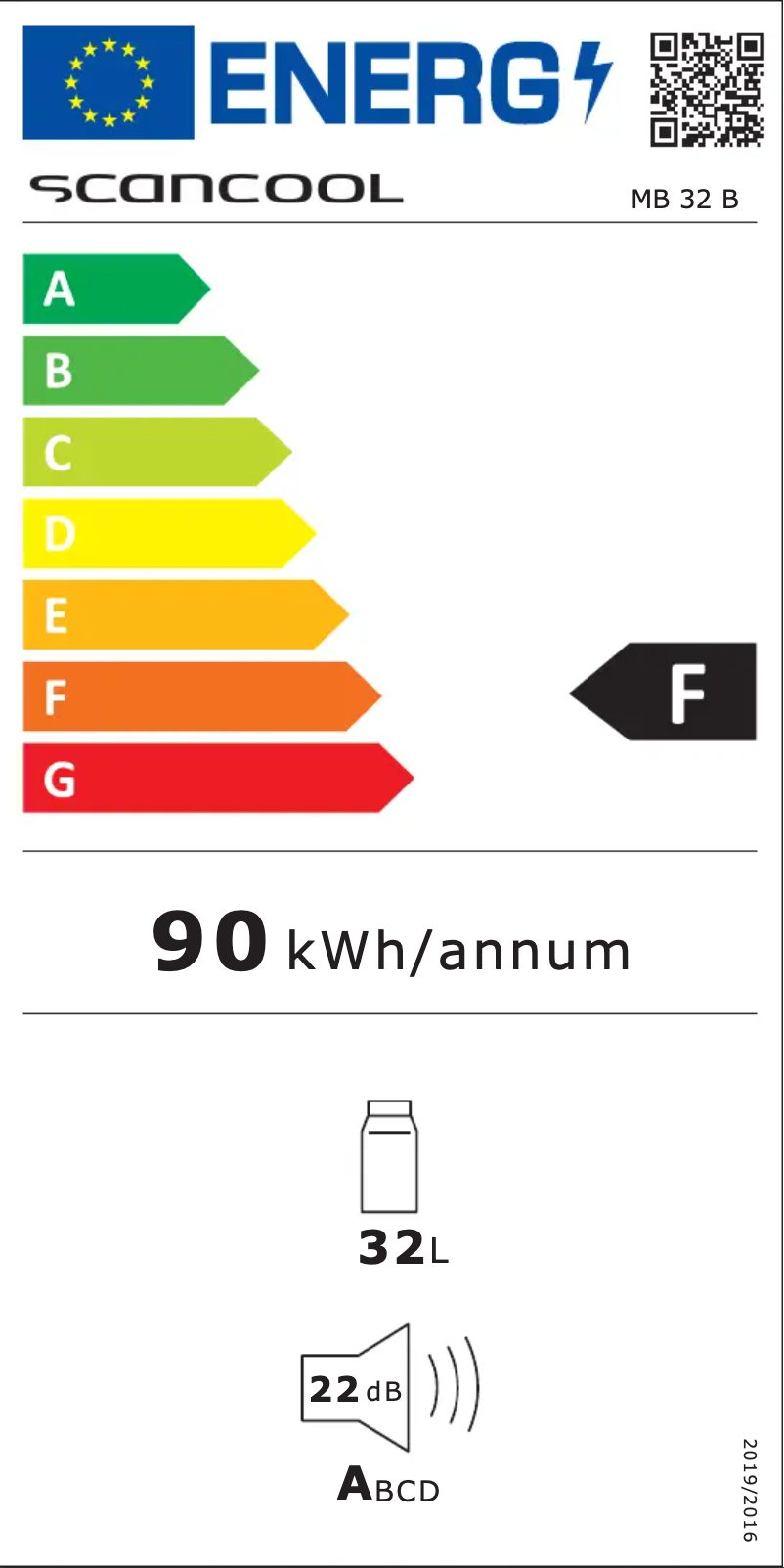 Page n°1 - Label énergétique Scandomestic MB 32 B