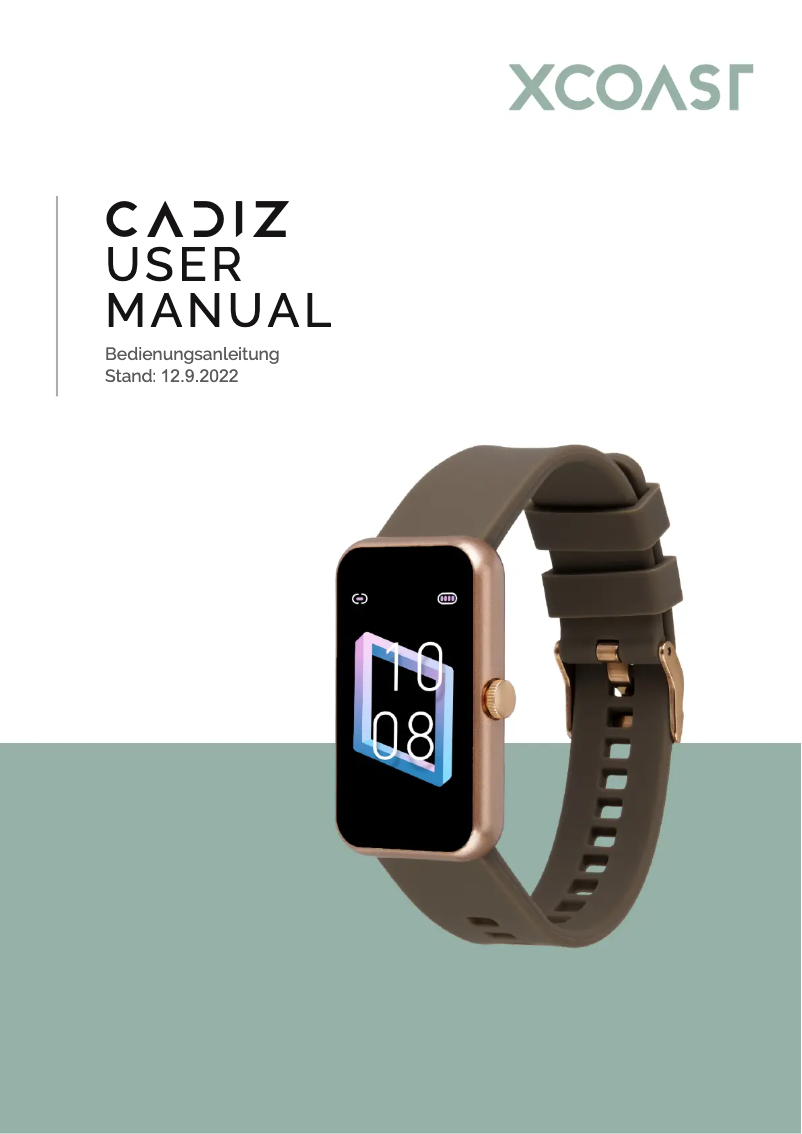 Page 1 de la notice Manuel utilisateur Xlyne CADIZ